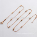 3mm 18" rose gold fashion new design necklace floating charms beaded handmade crystal locket chain necklace